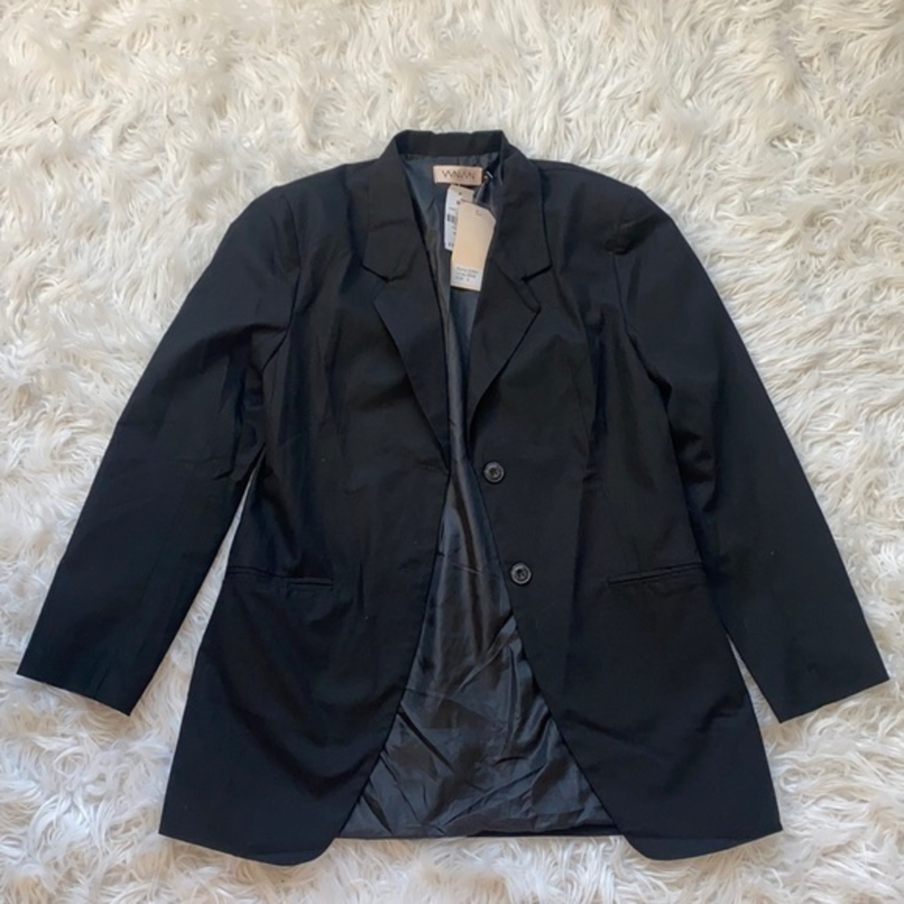Black oversized blazer‎